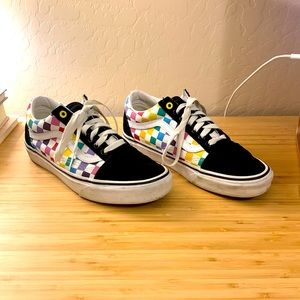 Rainbow Checkered Vans